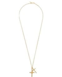 Emanuele Bicocchi - Double Cross Necklace - Lyst