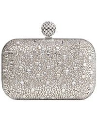 Jimmy Choo - Cloud Embellished Satin Clutch Bag - Lyst