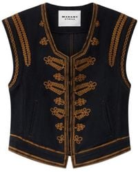 Isabel Marant - Isabel Marant Étoile Sleeveless Denim Vest - Lyst