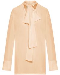 Sportmax - Pussy-Bow Long-Sleeved Top - Lyst