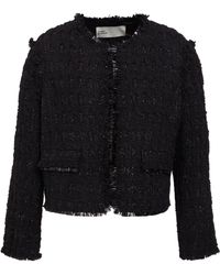 Tory Burch - Solid-Color Pocketless Tweed Blazer - Lyst