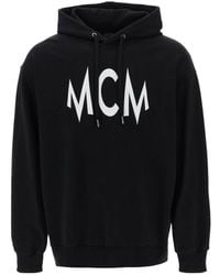 MCM - Logo Printed Drawstring Hoodie - Lyst