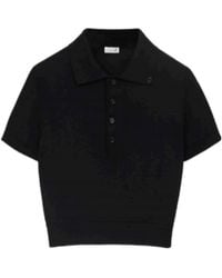 Loewe - Cropped Polo Sweater - Lyst