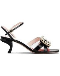 Roger Vivier - Logo High-Heeled Sandals - Lyst