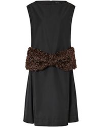 Simone Rocha - Plush-Trimmed Twill Midi Dress - Lyst
