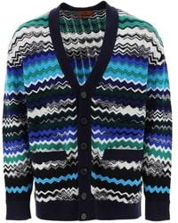 Missoni - Zig Zag Wool Cardigan - Lyst