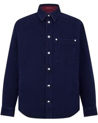 Gucci - Long Sleeve Reversible Denim Shirt - Lyst