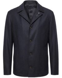 Lardini - Flower-Detail Wool Shirt Jacket - Lyst