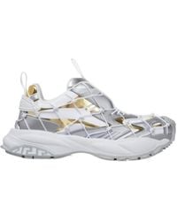 Versace - Color-Block Sneakers With Metallic Accents - Lyst