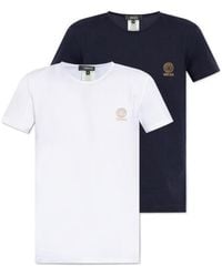 Versace - Two-Piece Cotton Blend T-Shirt Set With Medusa Head Print - Lyst