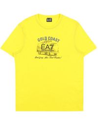 EA7 - Logo T-Shirt With Round Neck - Lyst