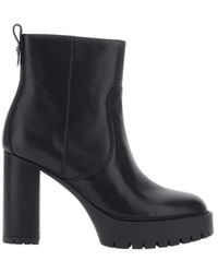 Pinko - 'Clara' Ankle Boots With High Heel And Serrated Sole - Lyst
