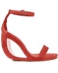 Manolo Blahnik - Open-Toed Buckles, Shaped Heel Sandals - Lyst