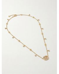 Gucci - Interlocking Diamond 18K Necklace - Lyst