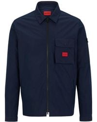 BOSS - Solid Color Casual Jacket - Lyst