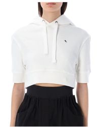 Raf Simons - Drawstring Cropped Hoodie - Lyst