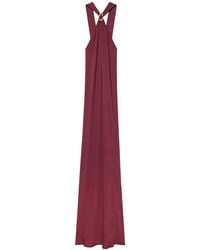 forte_forte - Ring-Detail Halterneck Maxi Dress - Lyst