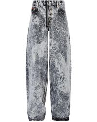 Martine Rose - Acid-Wash Zip-Fly Straight Leg Jeans - Lyst