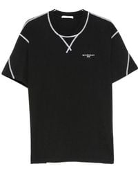 Givenchy - Logo Embroidered Crewneck T-Shirt - Lyst