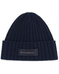 Dolce & Gabbana - Logo Patch Beanie - Lyst