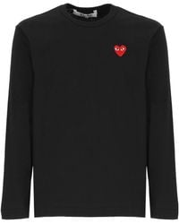 Comme des Garçons - Heart-Patch Long-Sleeve T-Shirt - Lyst