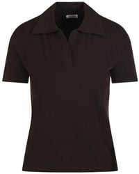 Roberto Collina - Open-Collar Polo Top - Lyst