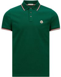 Moncler - Logo Patch Short-Sleeved Polo Shirt - Lyst