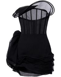 Magda Butrym - Floral-Appliqué Tulle Corset Dress - Lyst