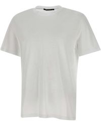Kangra Cashmere - Kangra Flamed Cotton Crew Neck T-Shirt - Lyst