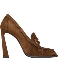 Saint Laurent - Le Loafer 110 Heeled Pumps - Lyst