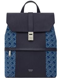Ferragamo - Ferragamo Monogram Backpack With Gancini Buckle - Lyst