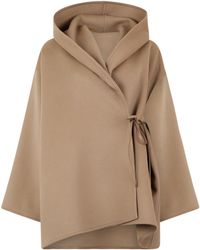 Yves Salomon - Hooded Wrap Short Coat - Lyst