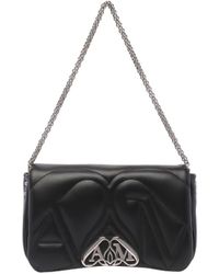 McQueen - The Seal Logo Plaque Small Shoulder Bag - Lyst