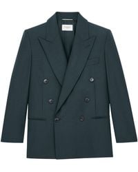 Saint Laurent - Double-Breasted Peak-Lapel Jacket - Lyst