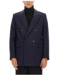 Ami Paris - V-Neck Double-Breasted Tailored Blazer - Lyst