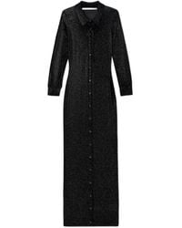 Alexander Wang - Crystal Hotfix Long-Sleeved Polo Dress - Lyst
