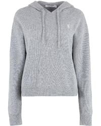 Sporty & Rich - Logo-Embroidered Cashmere Hoodie - Lyst