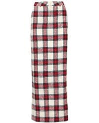 Alessandra Rich - Plaid Belt Loop Skirt - Lyst