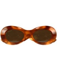 Gucci - Eyewear Oval Frame Sunglasses - Lyst