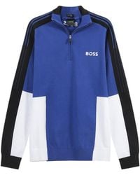 BOSS - Long-Sleeved Zipper Sweatshirt - Lyst