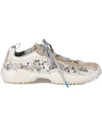 Miu Miu - Bubble Embroidered Technical Fabric And Suede Sneakers - Lyst