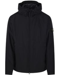 Stone Island - Logo Patch Zip-Up Jacket - Lyst
