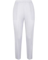 Pleats Please Issey Miyake - Pleated Trousers - Lyst