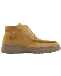 Burberry - Ekd Embossed Lace-Up Boots - Lyst