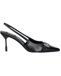 MSGM - Slingback Leather Pumps - Lyst