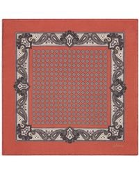 Brioni - Coral Silk Pocket Square - Lyst