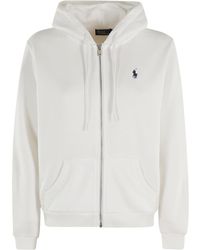 Polo Ralph Lauren - Logo Embroidered Zipped Hoodie - Lyst