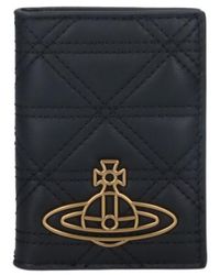 Vivienne Westwood - Orb Plaque Quilted Bi-Fold Wallet - Lyst