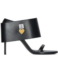 Givenchy - Shark Lock Heart Heeled Sandals - Lyst