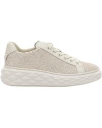 Jimmy Choo - Embellished Lace-Up Sneakers - Lyst